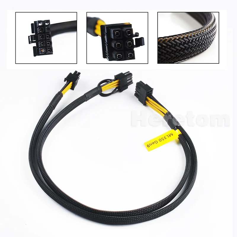 New 10pin to 6+8pin GPU Video Card Power Adapter Cable For DL385 gen8 and nvidia grid k2