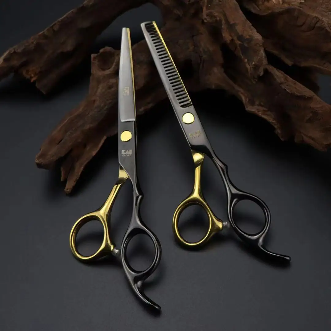 

Kasho Professional 6 inch Hiar Scissors Salon Barber Scissors Hairdressing Shears Hair Cutting Thinning Styling Tool