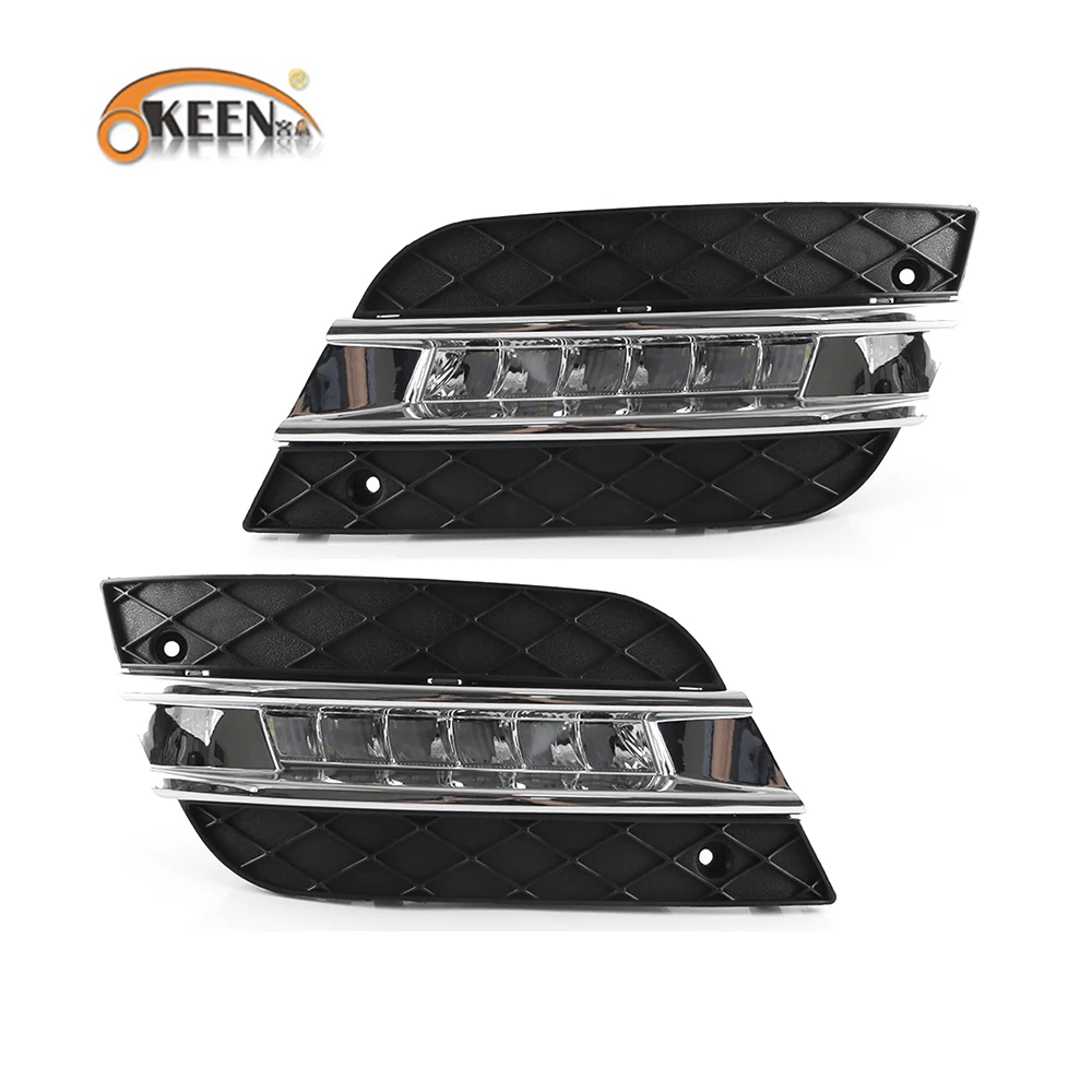 OKEEN 2pcs Car LED Daytime Running Light for Mercedes Benz ML-Class W164 ML350 ML450 2009 2010 2011 DRL Day Light White Fog Lamp