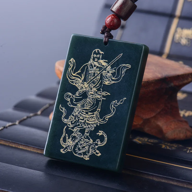 

Kaiguang Taoist jewelry, Hetian jade pendant Xuantian God necklace, Taoist Amulet Pendant