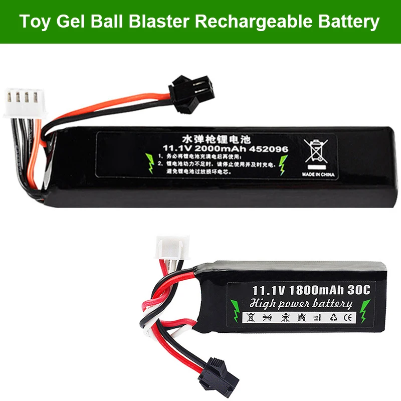 ZhenDuo Toys 11.1V 1800mAh 2000mAh 7.4V  30C Battery for  Ball Blaster Toy Gun Jinming Gen8 M4a1 SCAR