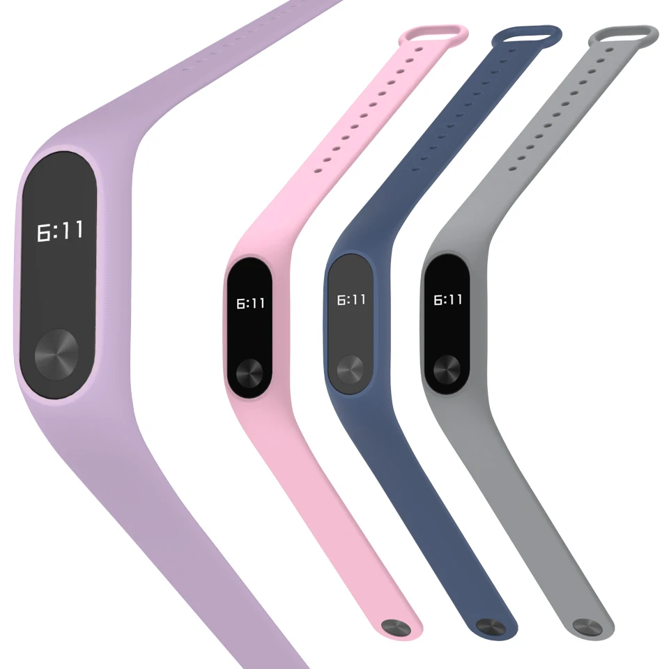 สำหรับMi Band 2สำหรับXiaomi Pulseira 2สร้อยข้อมือซิลิโคนนาฬิกาข้อมือOpaska PasekสำหรับXiaomi Miband 2 Correaสายรัดข้อมืออุปกรณ์เสริม