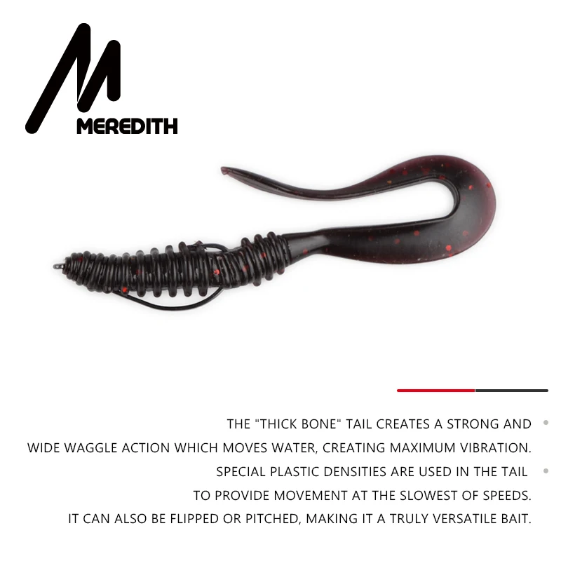 Meredith Mad Wag Fishing soft lures 50mm 75mm Artificial Soft Baits Predator Silicone Fishing Soft Wobblers Fishing Lures