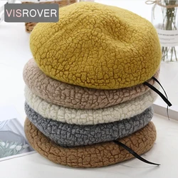 VISROVER 8 Colorways Woman Winter Hat Wool Solid Beret Female Soft 100% wool Hat Women Real Warm wool Boina Gift Wholesales