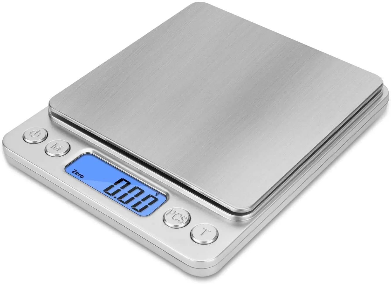 Gram Scale Digital Kitchen Scale Mini Pocket Pro Size 2000g x 0.1g Stainless Steel Platform for Cooking Baking Jewelry Weight