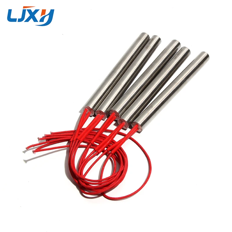 LJXH 2PCS 12mm 180~300mm Cylindrical Electric Heating Pipe Tubular Heater SUS Single-End Rod 110V/220V/380V 550/600/660/750/900W