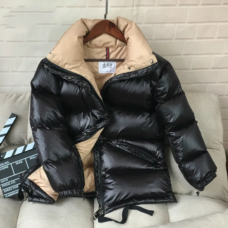 2020 Women's Down Jacket 90% White Duck Down Jackets Fashion Winter Short Coats Casual Abrigos Mujer Outwear Hiver Y1802