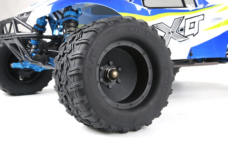 220*120 Widen All-Terrain Tires Mounted on Sealed Wheel Hub for Rovan XLT LT V5 Traxxas X-MAXX LOSI 5IVE-T BAHA 5S