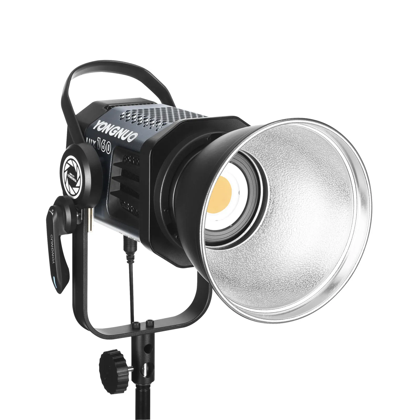 Yongnuo-lâmpada led lux160 para área externa, 180w, cob, luz para estúdio, com adaptador de energia softbox, para filmes, vlog