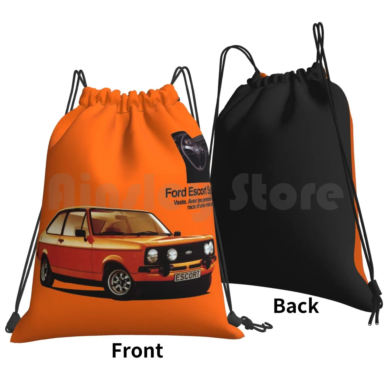 Escort Mk2 Sport Backpack Drawstring Bags Gym Bag Waterproof Escort Sport Saloon Car Cars Sports Car Mk2 Rally Car