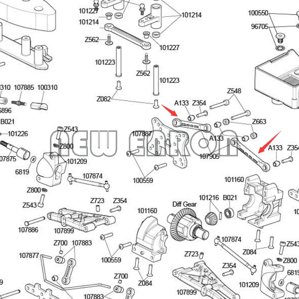 NEW ENRON Metal 2P 101238+101211 Adjustable Front/Rear Servo Link Tie Rod For RC Car HPI 1/10 Truck Bullet ST MT 3.0 Flux Upgrad