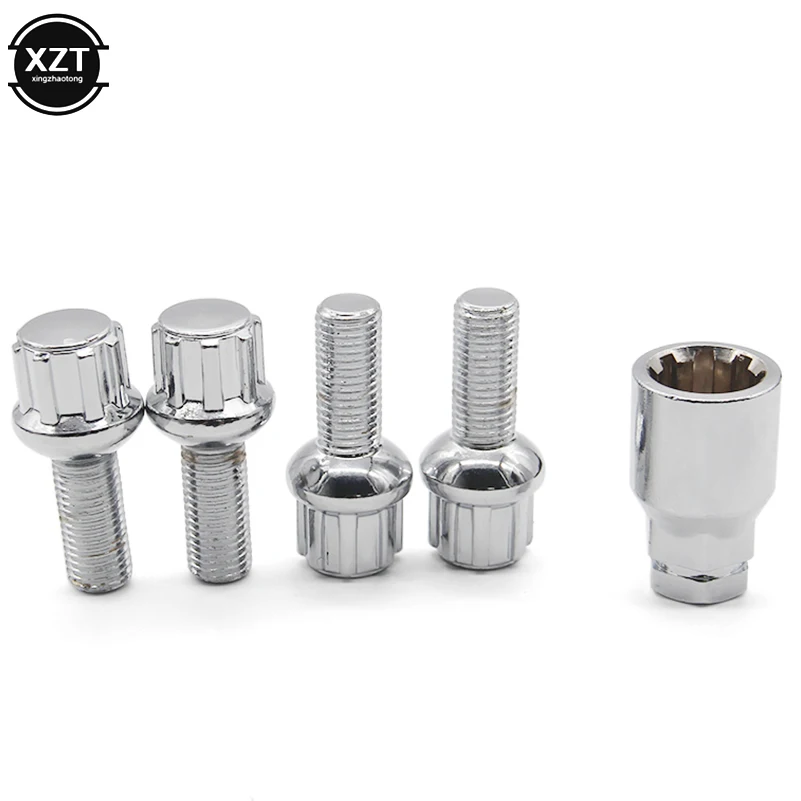 4pcs M12x1.5 Anti theft Screw Bolts Security Alloy Steel Wheels Formula Closed Acorn Locking Lug Nut for Universal Car