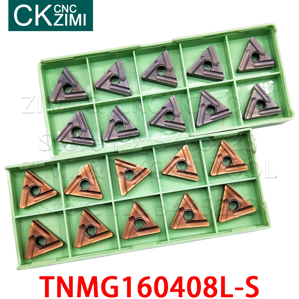 TNMG160408L-S P6205 TNMG160408L-S P9035-insertos de carburo, herramientas de ranurado Triangular, CNC, herramientas de torno de Metal, torneado TNMG para acero