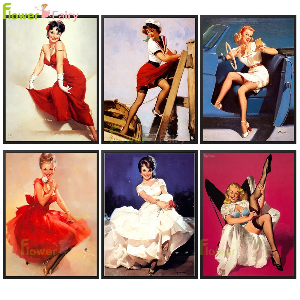 

Dance Hall Girl Bar Ballroom Vintage Sexy Woman Nordic Poster Wall Art Canvas Painting Wall Pictures For Living Room Unframed