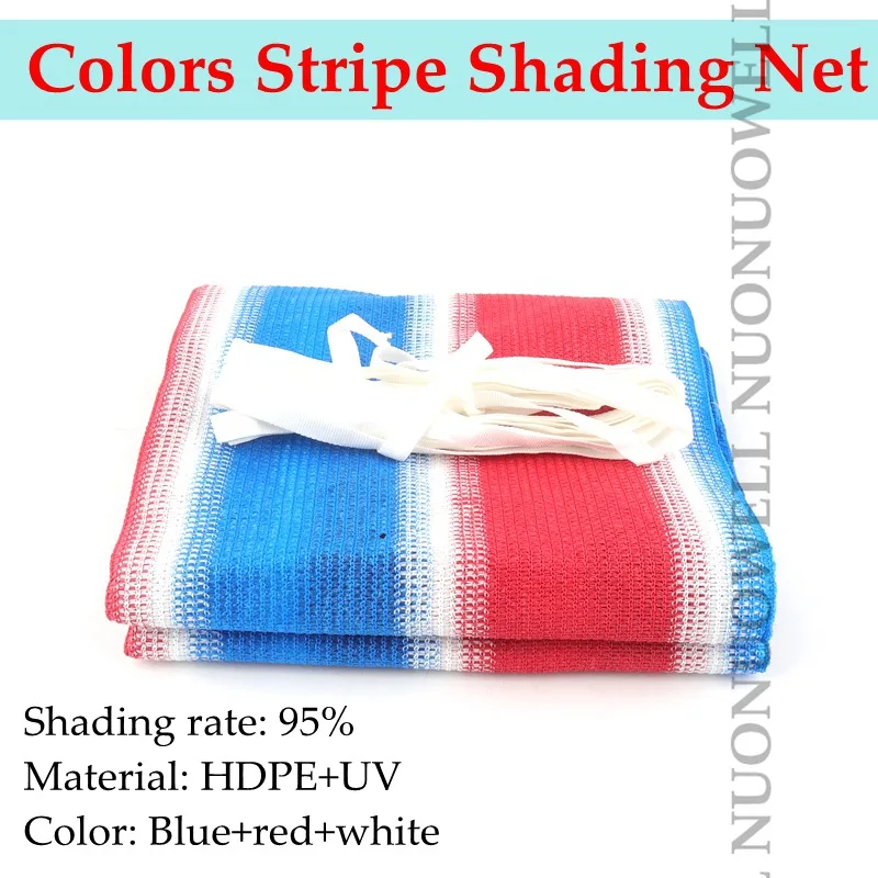 

New Style Color Stripes Thicken Shading Net Anti-UV HDPE Garden Yard Succulent Plants Sunscreen Balcony Safety Privacy Net