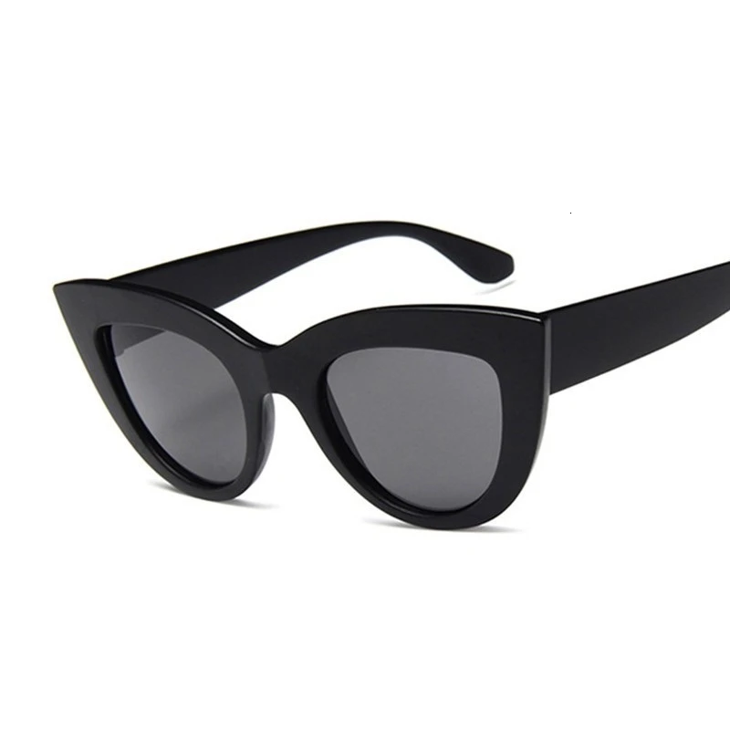 LONSY Retro Cute Sexy Ladies Cat Eye Sunglasses Women Brand Designer Sun Glasses For Female Vintage Black Eyewear Shades UV400