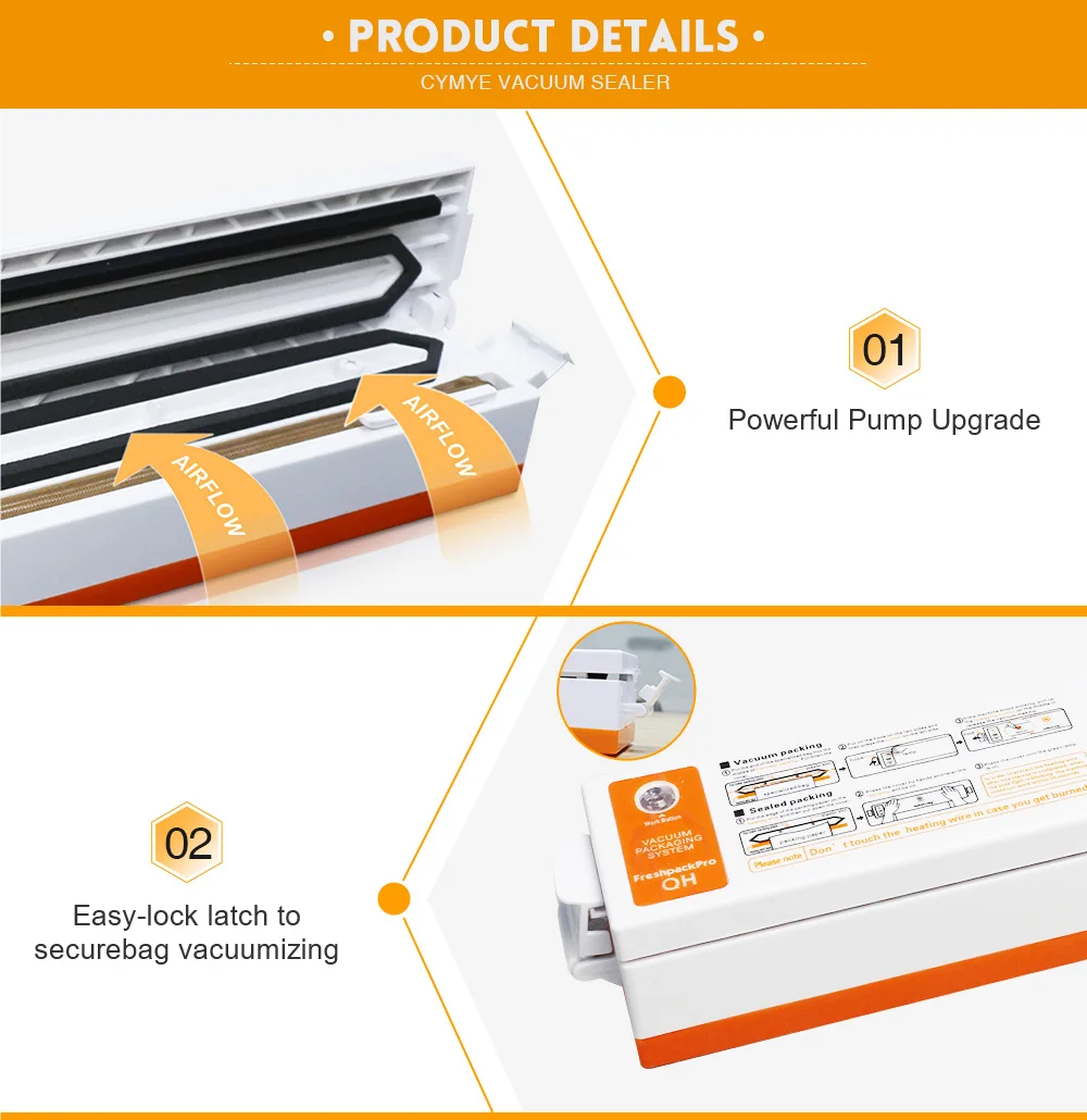 Penyegel Vakum Mesin Penyegel Makanan Kemasan Otomatis Terupgrade dengan 10 Kantong Penyegel Makanan Sistem Penyegel Udara Vakum