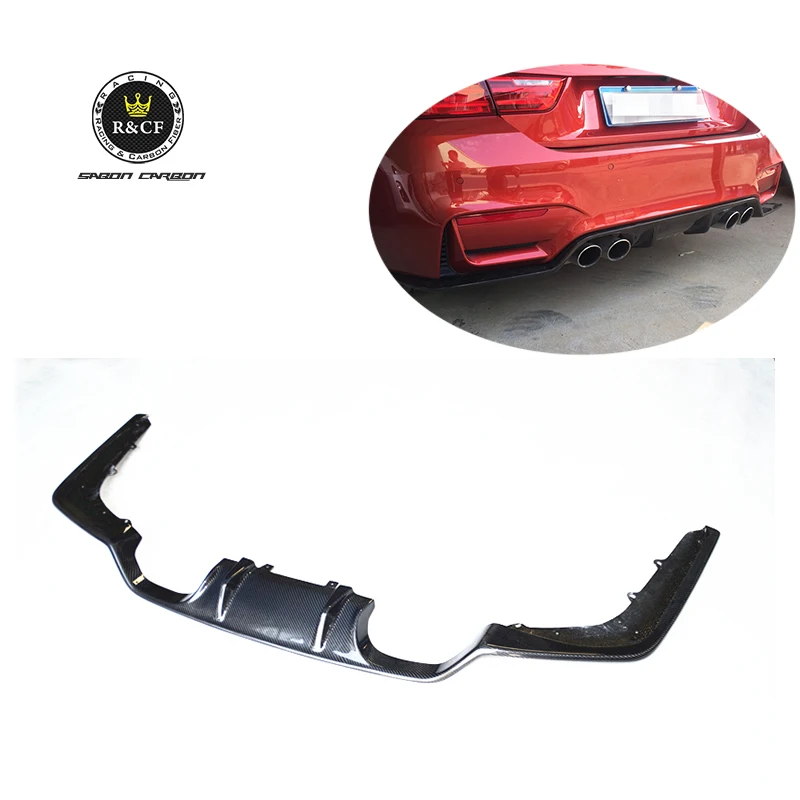 15-18 Carbon fiber rear bumper diffuser lip spoiler for BMW F80 F82 F83 M3 M4