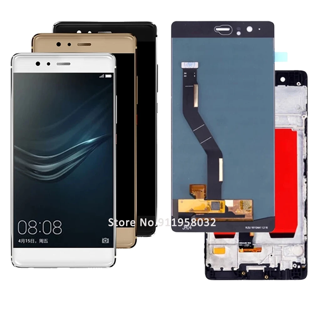 LCDs For Huawei P9 Plus Display Digitizer Touch Screen Assembly with Frame P9 Plus EVA L09 L19 VIE L09 Display Panel Replacement