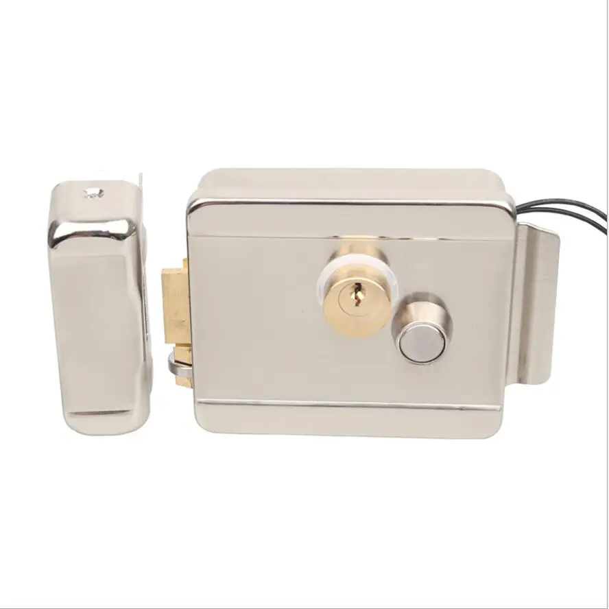 12VDC Electric Electronic Gate Door Lock For Doorbell Intercom Access Entry Security System with emergency knob