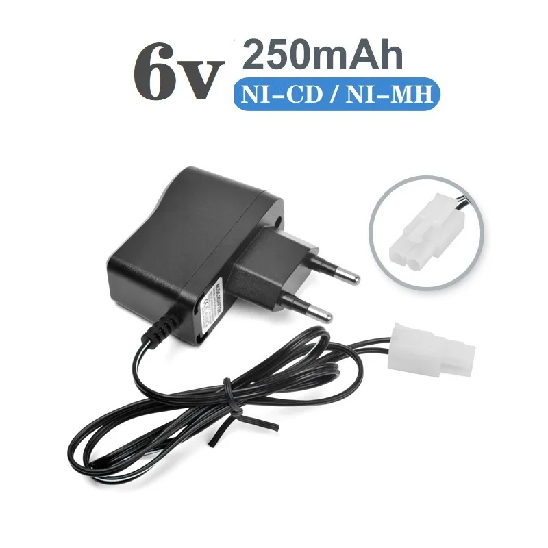 6V Battery Charger for NiCd NiMH battery Input 100V-240V with Tamiya KET-2P Plug charger For RC toys 6V Charger With SM Plug