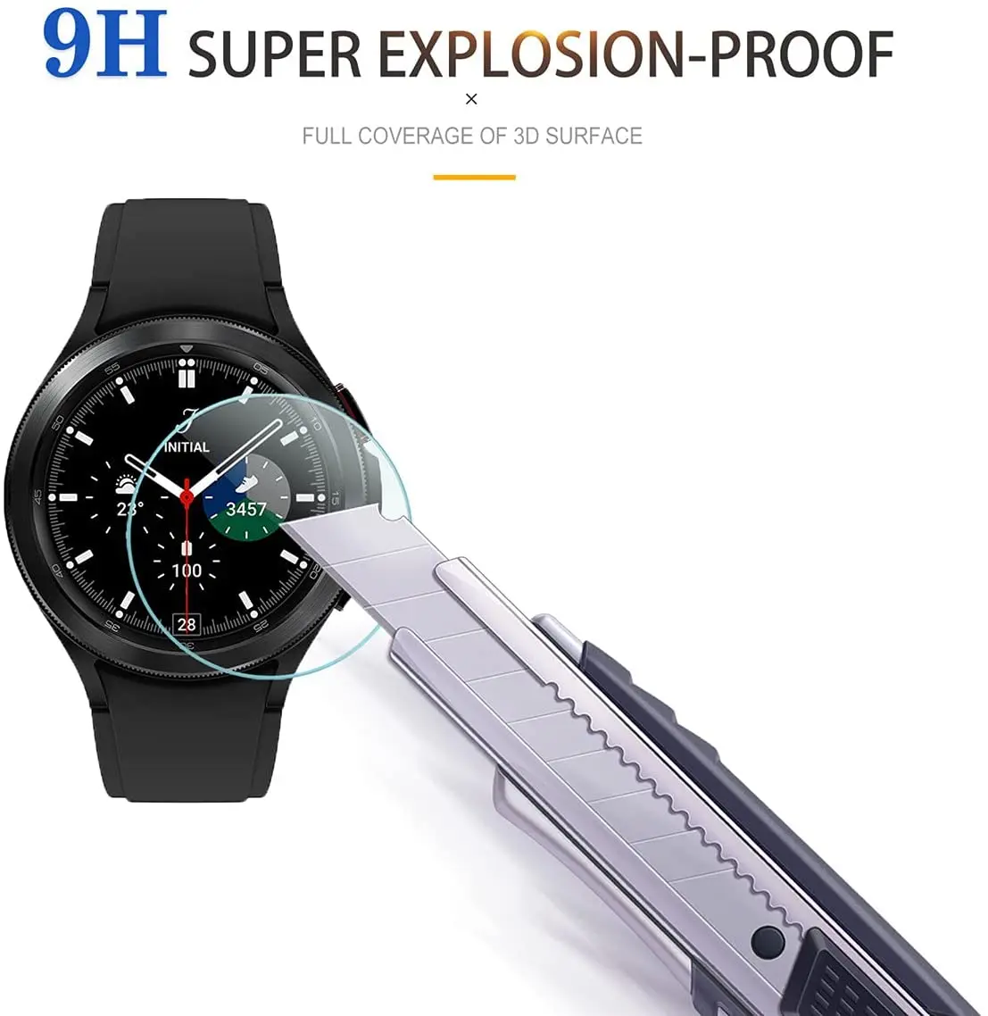 4pc/lot Premium Tempered Glass Screen Protector film For Samsung Galaxy Watch 4 Classic 46MM 42MM 44MM 40mm Guard clear HD cover image 4
