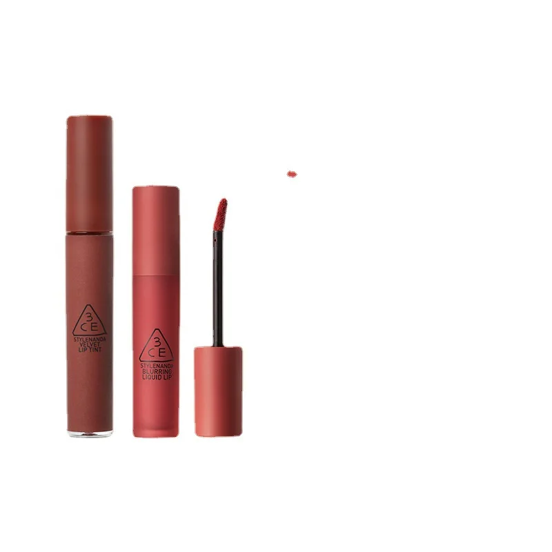 

zq Velvet Lip Lacquer Lip Mud Matte Lipstick Cameo Red Pear Color Ins