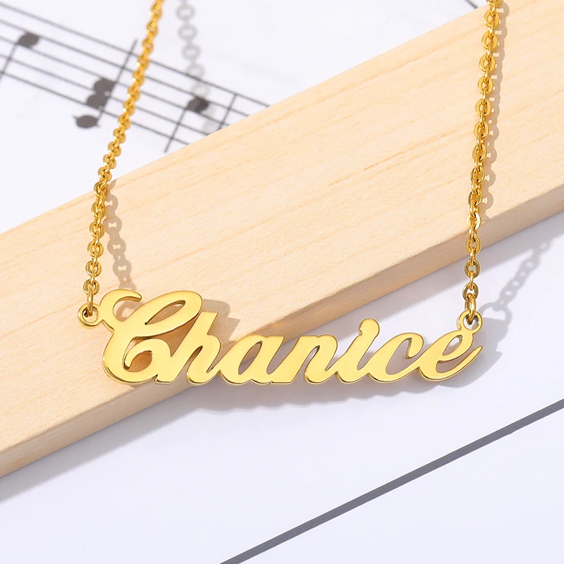 Custom Name Necklaces For Women Stainless Steel Personalized Necklace Nameplate Chain Choker Anniversary Jewerly Gift Collar