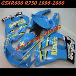 Carenados personalizados para motocicleta, color azul y negro, 1996, 1997, 1998, 1999, 2000 A, GSXR600, SRAD, GSXR750, GSXR, 600, 750, 96, 97, 98