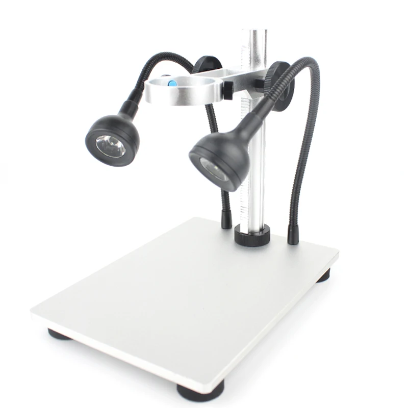 Soporte profesional de aleación de aluminio, accesorio de elevación con luz LED para microscopio Digital, microscopios USB