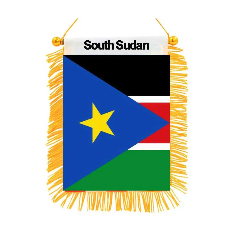 South Sudan National Flag Double Sided Printed Hanging Decorative Flag Car Window Adornment Banner