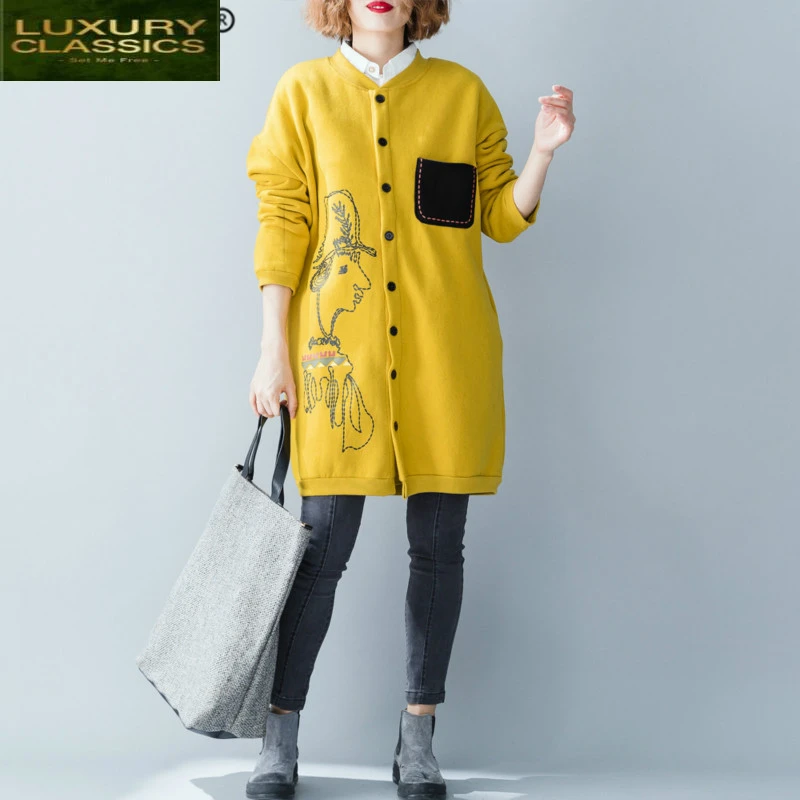 

Jacket Vintage Women Winter Abrigos Mujer Invierno 2021 Korean Elegant Casual Long Coat Women Outwear Ladies Chaqueta MujerLW424