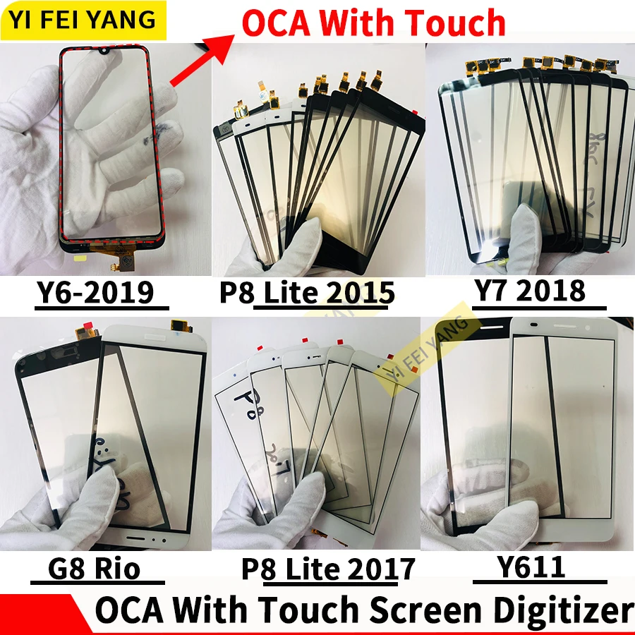 

Outer Glass Touch Screen for Huawei, Honor, Y6, 7, P8 Lite, Rio, Y511, Y5, y611, 18 Digitizer Panel, Front Glass Sensor, 10Pcs