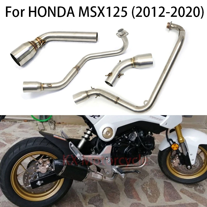 

For HONDA MSX125 MSX125SF 2012-2020 Motorcycle Exhaust Front Pipe Muffler Middle Link Connect Pipe Motocross Muffler DB Killer