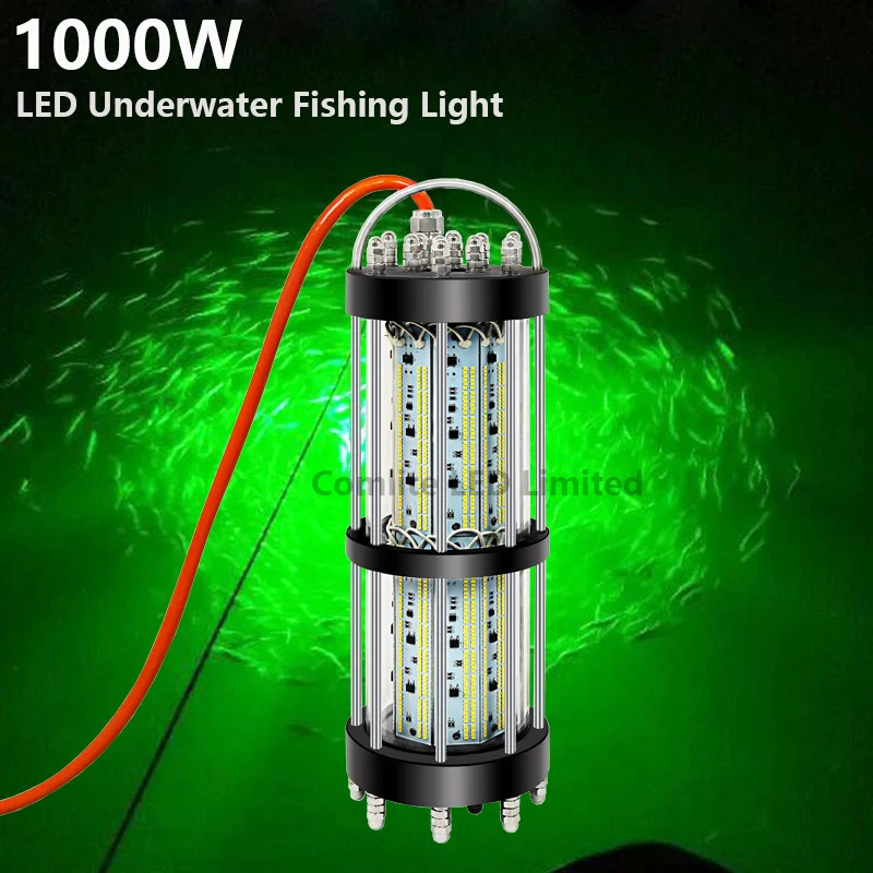 

AC220-240V Anti-Corrosion IP68 1000W LED Underwater Fishing Light Fishing Tackle Wholesale