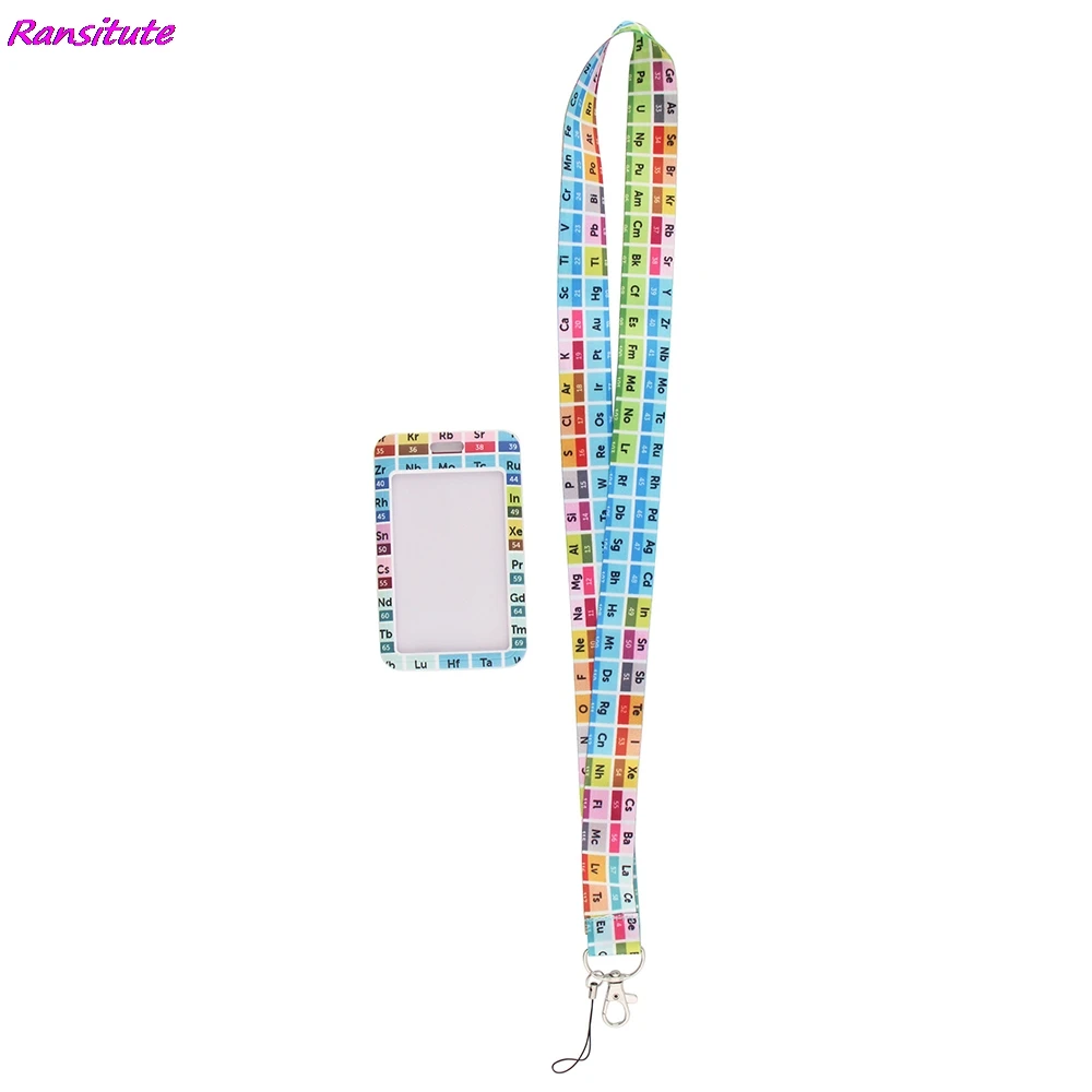 Ransitute R1379 Chemical Periodic Table Bank Credit Card Holder Bus ID Name Work Card Holder For Student Staff Workers