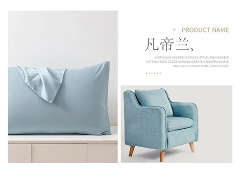 60S High Quality Egyptian Cotton Pillow Case Solid Color Home Hotel Bedding Pillow Cover Brief Style Pillowcase