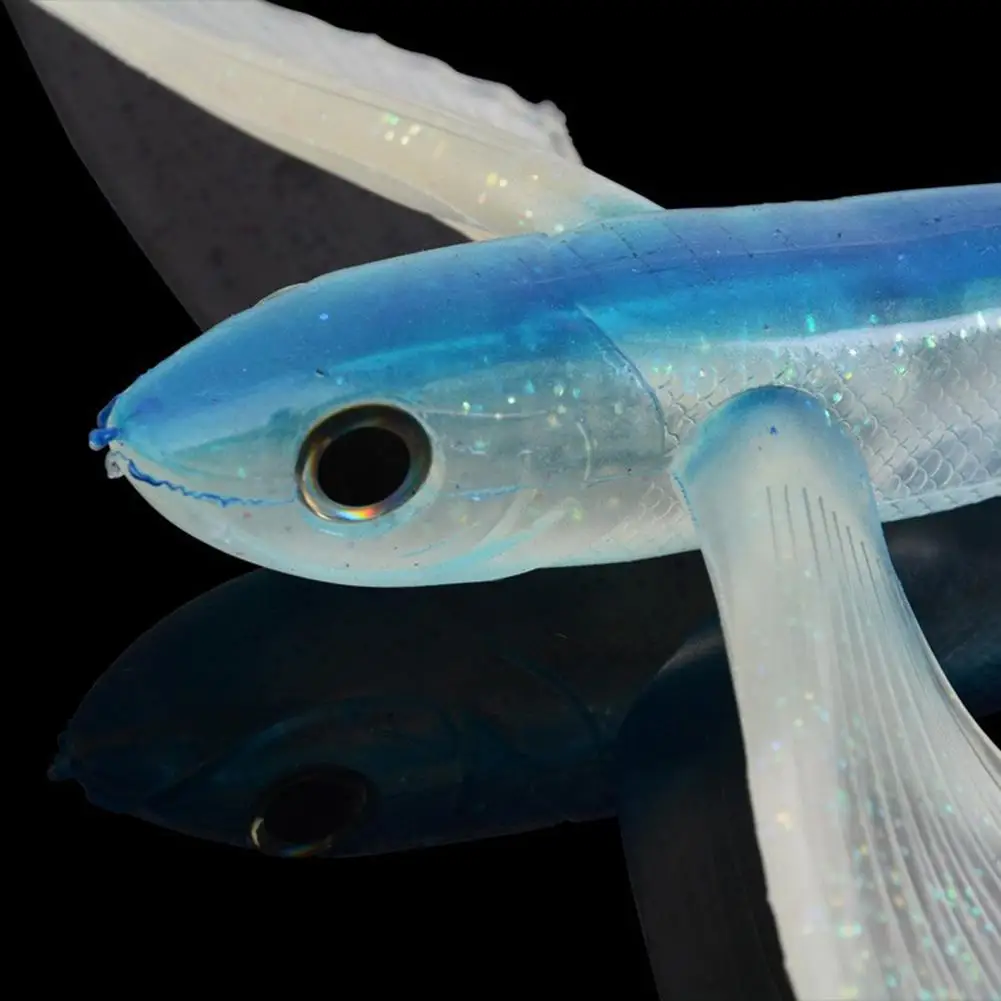 1PC Bionic Flying Fish Saltwater Fishing Lure For Kingfish/Tuna/Mackerel/Marlin/Mahi Mahi Fishing Accessories PVC 21CM Baits