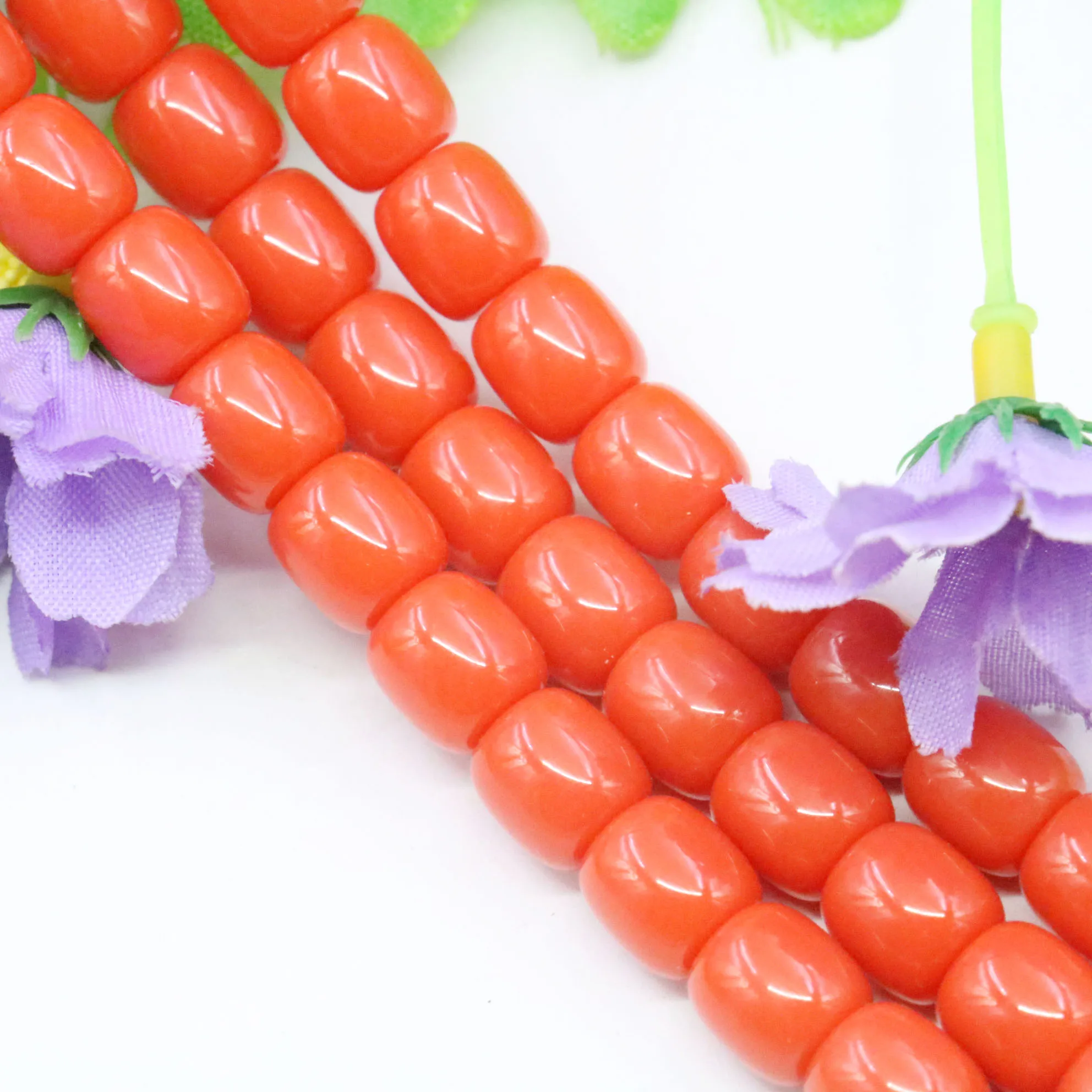 8X9mm Orange Bucket Resin Imitation Beeswax Loose Beads Hand Made Jewelry Making Design Accessory Part For DIY Necklace Bracelet