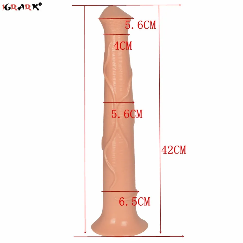 42cm Long Horse Dildo Huge Dick Big Animal Penis With Suction Cup Vagina Anal Sex Toys for Woman 18+ Strapon Female Masturbation