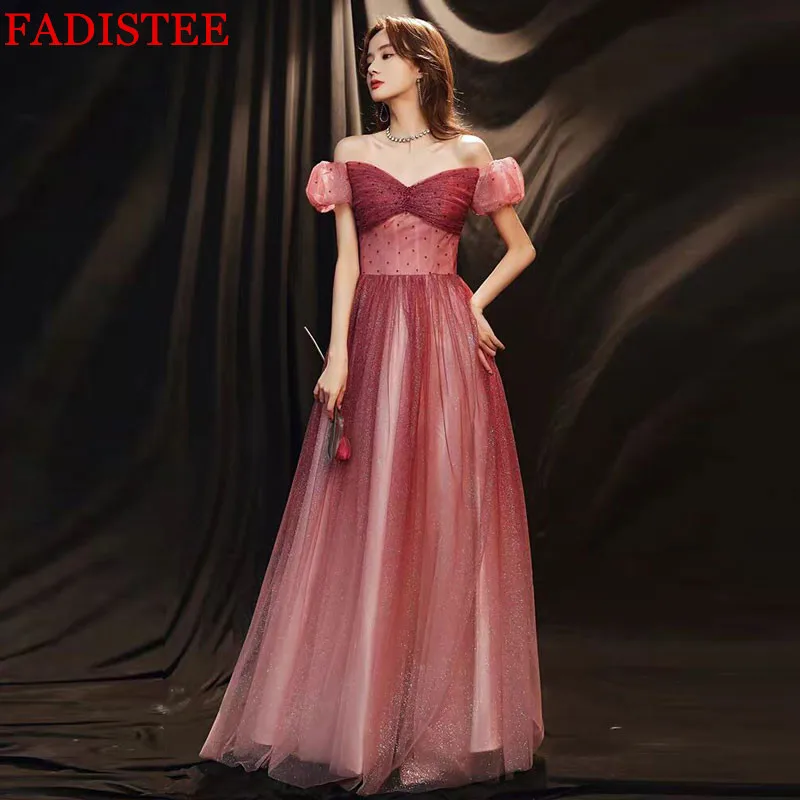 

New Starry Sky Sweetheart Off The Shoulder Prom Party Dress Vestidos De Festa 2021 Robe De Soiree Prom Dresses