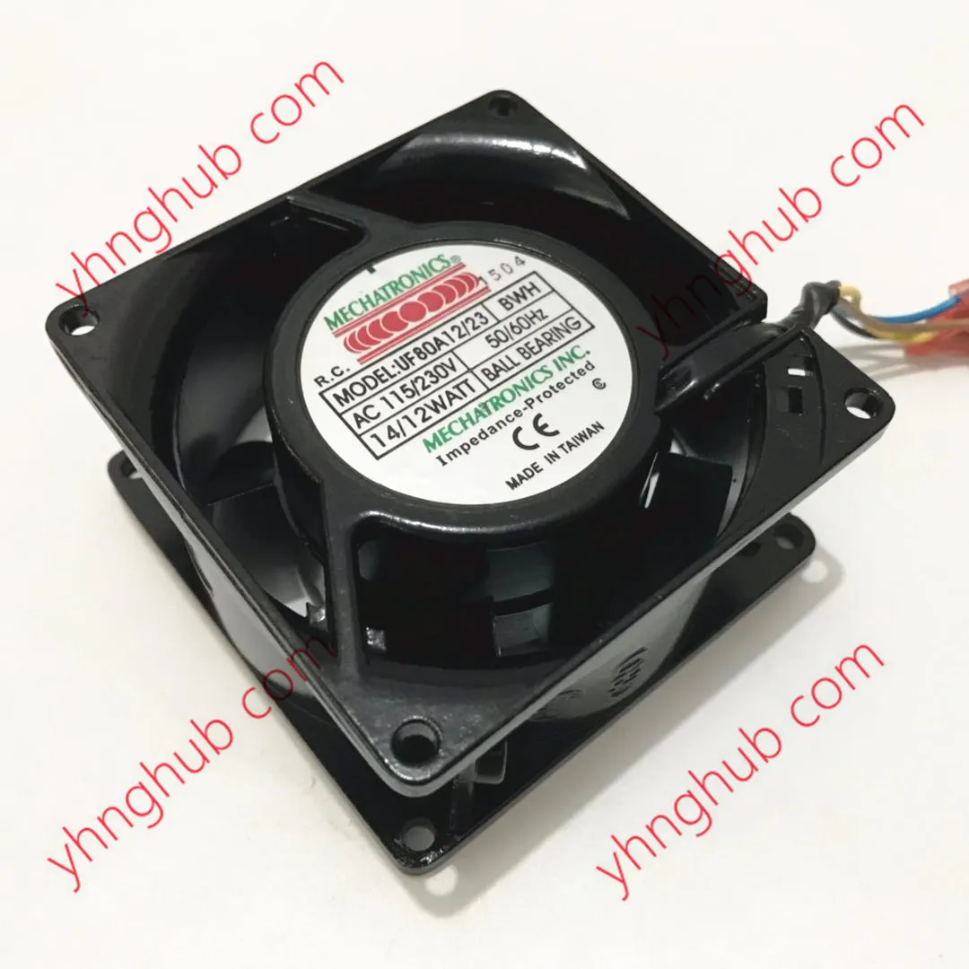 MECHATRONICS UF80A12/23 UF80A12 23 AC 230V 12W 80X80X38มม.Server พัดลมระบายความร้อน