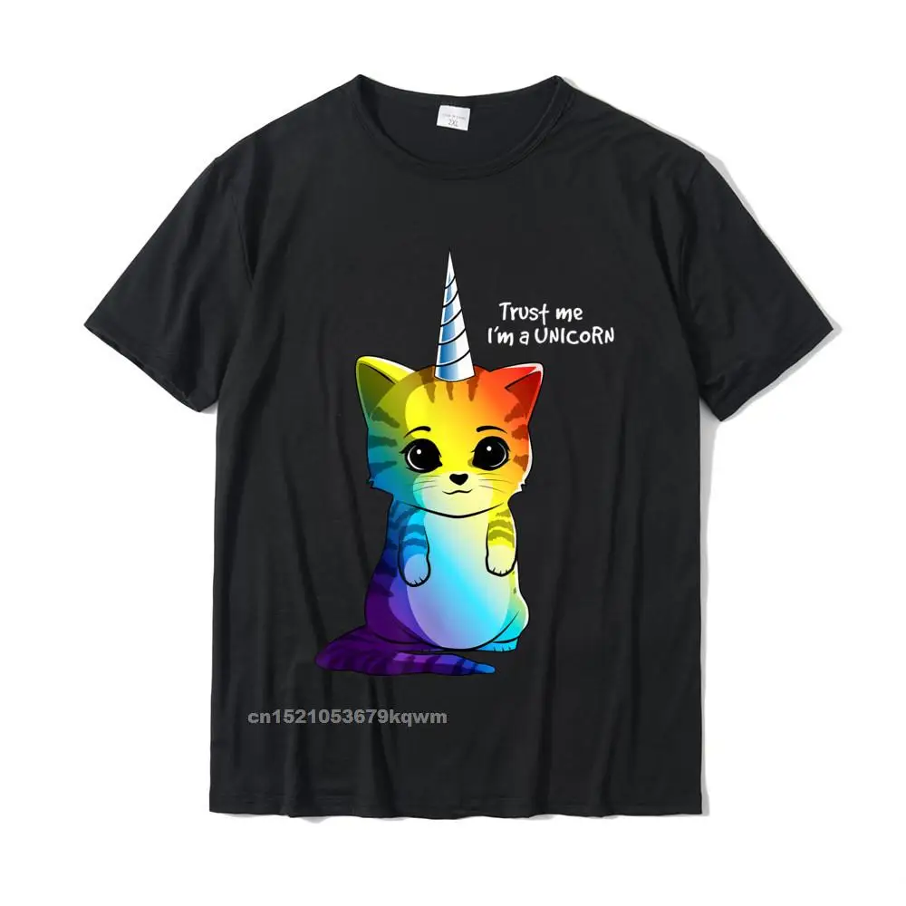 Caticorn T Shirt Unicorn Cat Women Rainbow Fashionable Top T-Shirts Tops Tees For Men Hip Hop Cotton Funny T Shirt