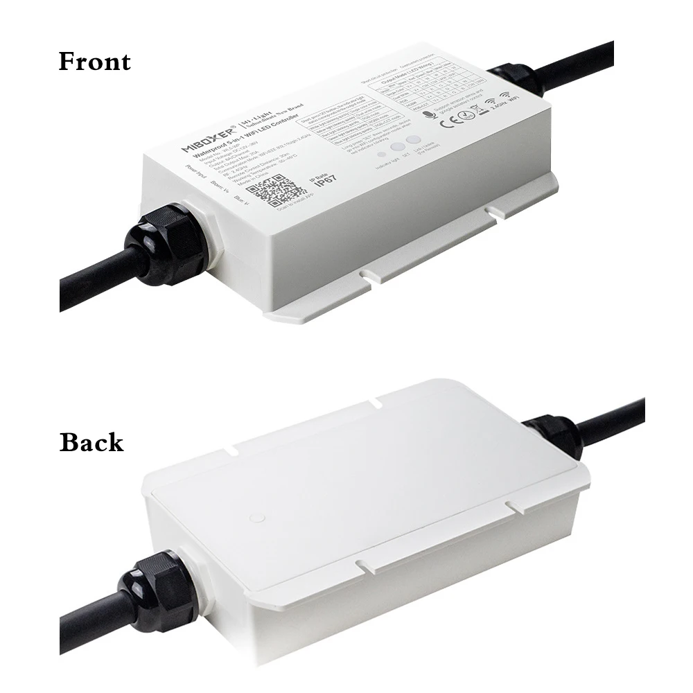 Imagem -05 - Prova Impermeável Água em Wifi Led Controlador dc 12v 24v 36 Ip67 Dimmer 2.4g rf App Controle para Rgbw Rgb Mais Cct Única Cor Tira Luz à