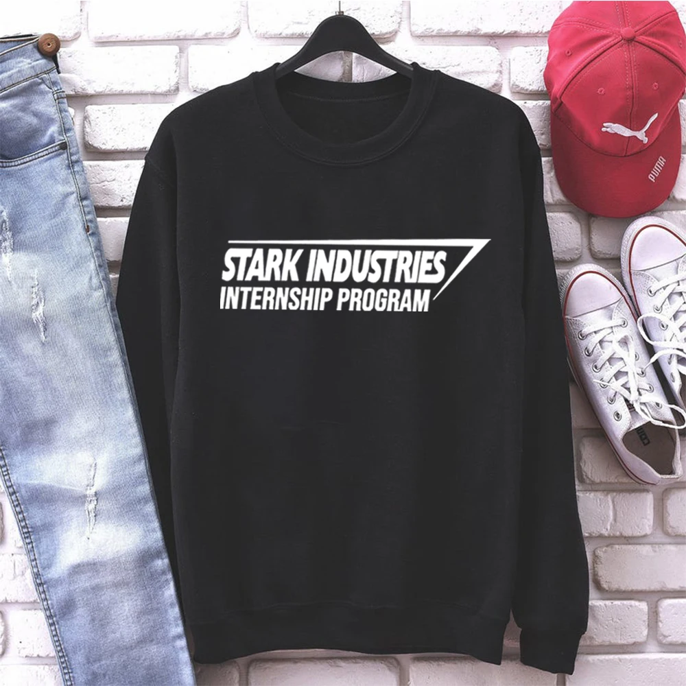 Stark Industries Internship Program Sweatshirt Stark Shirt Industries Pullover Superhero Unisex Graphic Crewneck Sweatshirt