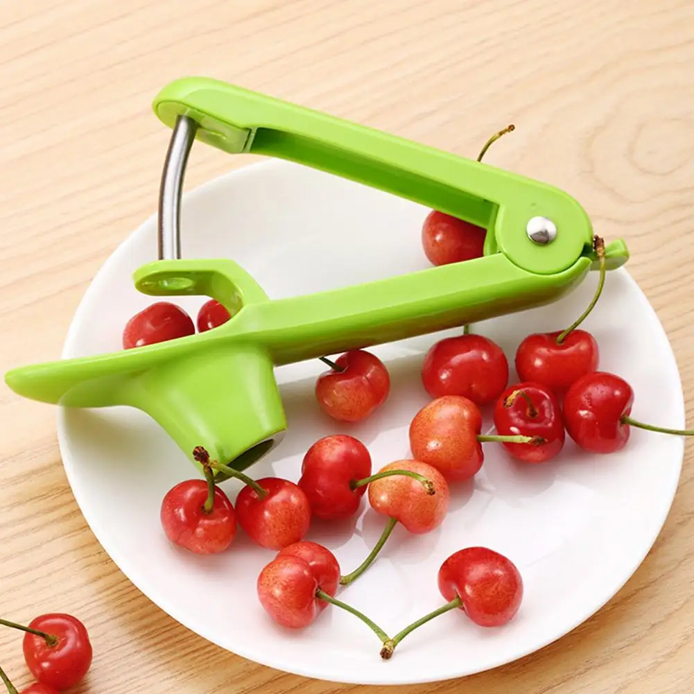 Cherry Pitter Kersen Corer Fruit Core Seed Remover Olijf Pitter Abs + Rvs Eenvoudig Te Bedienen Keuken Praktische Gadgets