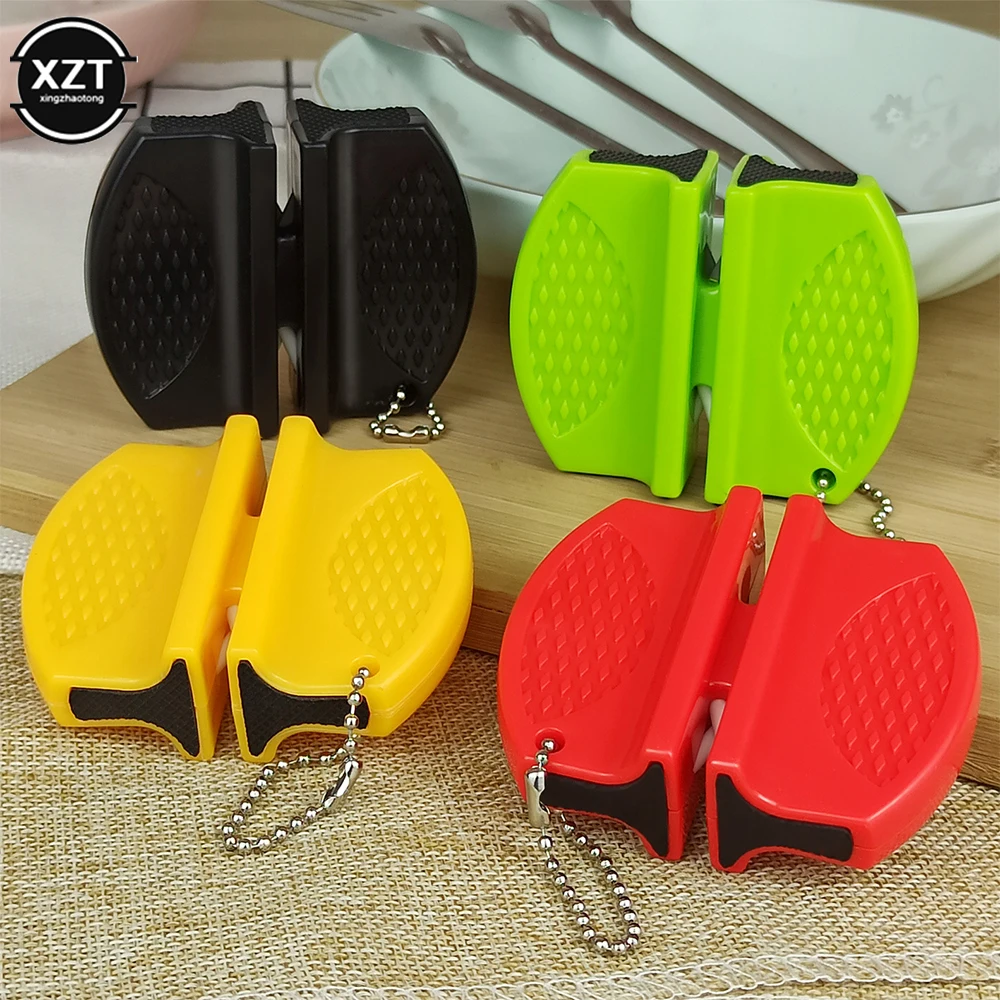 Mini Knife Sharpener Ceramic Rod Knife Sharpener Tungsten Steel Grinding Tool Portable Butterfly Type Whetstone Sharpener