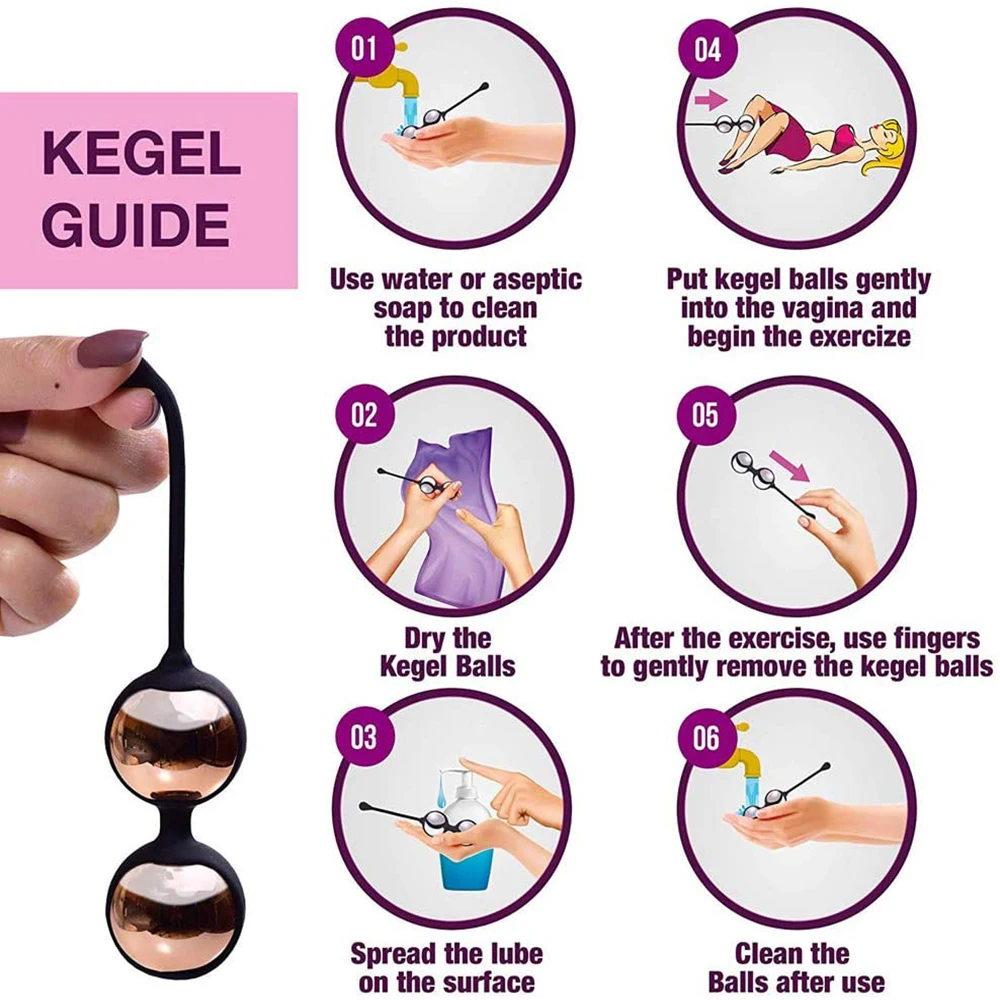 6PCS Kegel Ball set For Beginners vaginal tightening exerciser Chinese ball pelvic floor muscle Prevent Prolapse geisha Balls