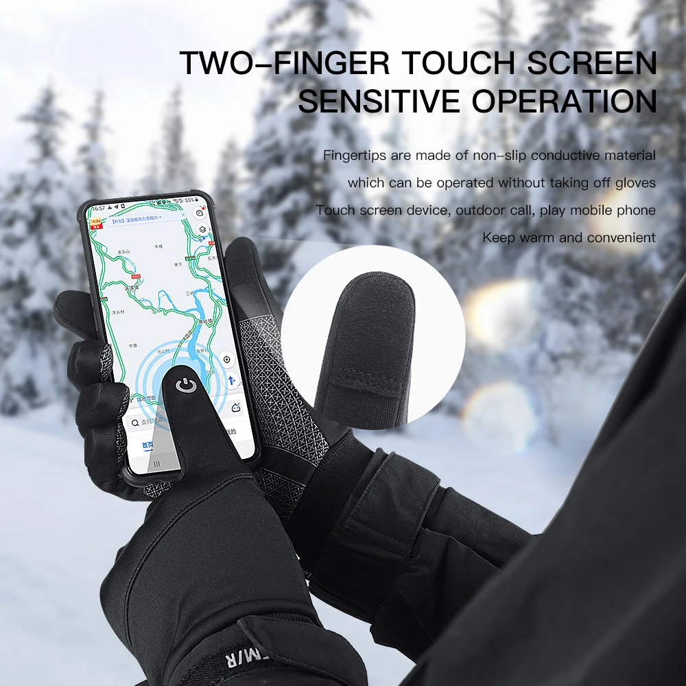 Kyncilor Cycling Gloves Guantes Ciclismo Men Women Glove Waterproof Anti Slip Touch Screen Hiking Winter Gloves