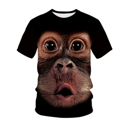 Summer New Funny T-Shirts Monkey Gorilla Animal 3D Print Streetwear Men Women Casual Fashion T Shirt Kids Tees Tops Man Clothing